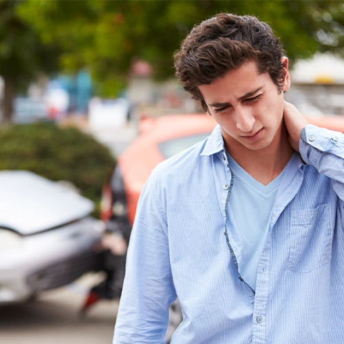 Chiropractic Santa Clarita CA Young Man In Car Accident